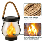 Solar Flame Lantern For Warm Outdoor Evenings