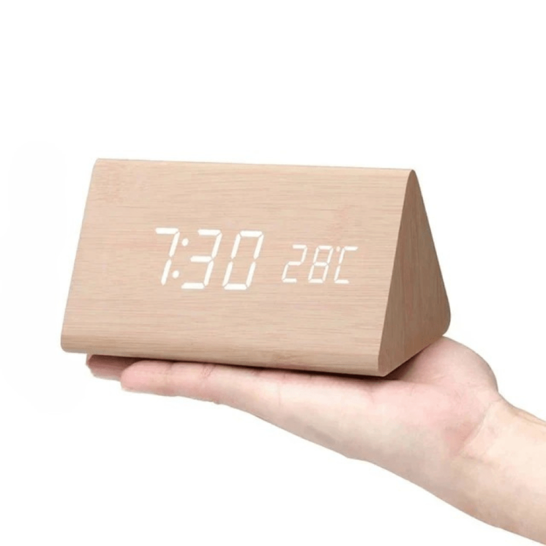 Voice-Activated Wooden Clock for Effortless Timekeeping