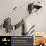 Folding Towel Bar for Damage-Free Organization