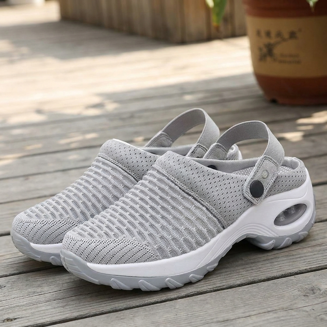 Air-Cushioned Mesh Clogs for Lasting Support