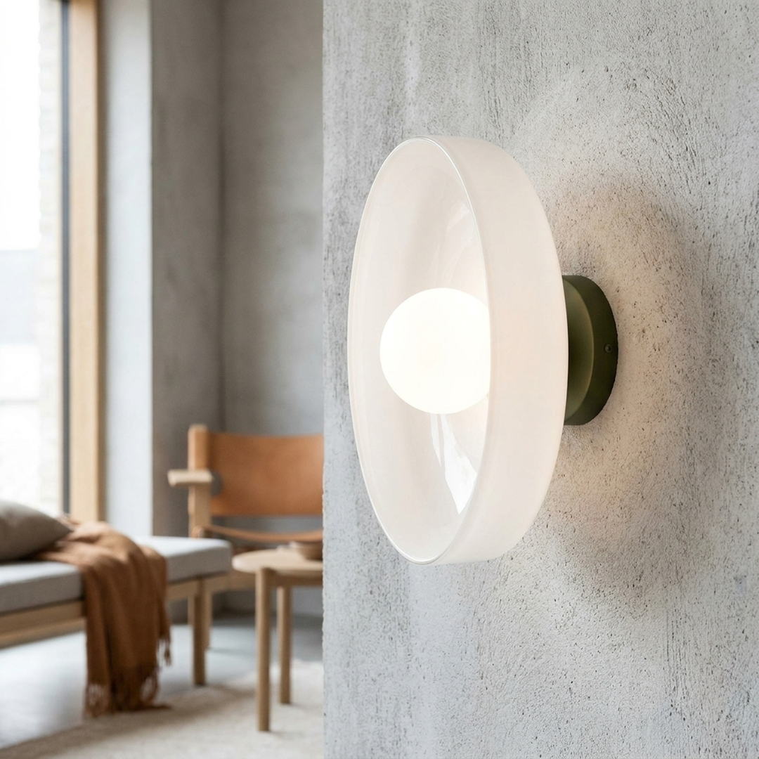 Sculptural Glass Ceiling Light – Saves Space