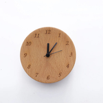 Beechwood Bedside Clock for Tick-Free Sleep