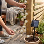 Patterned Globe String Lights for Inviting Patios