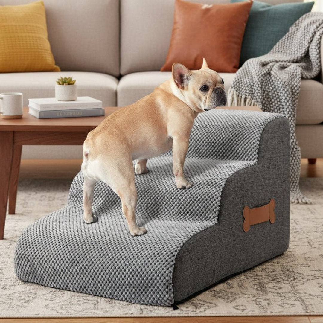 Joint-Safe Foam Pet Stairs for Easy Access