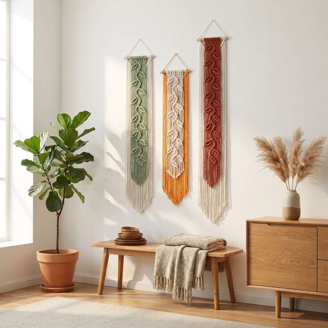 Leaf Macrame Wall Art for Natural Warmth