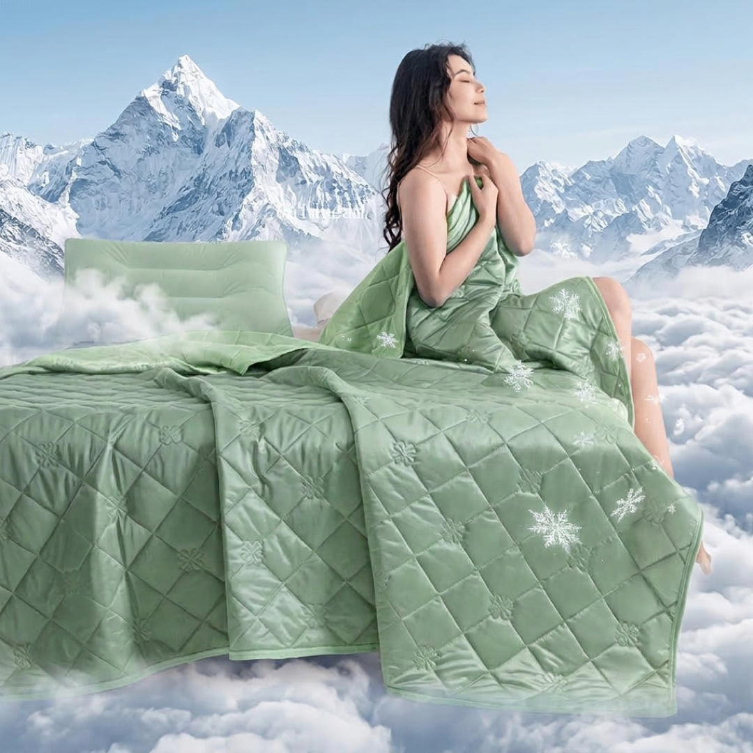 Dual-Sided Cooling Blanket for Restful Sleep
