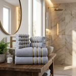 8-Piece Cotton Towel Set for Faster Drying