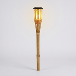 Bamboo Solar Torch for Warm Outdoor Glow