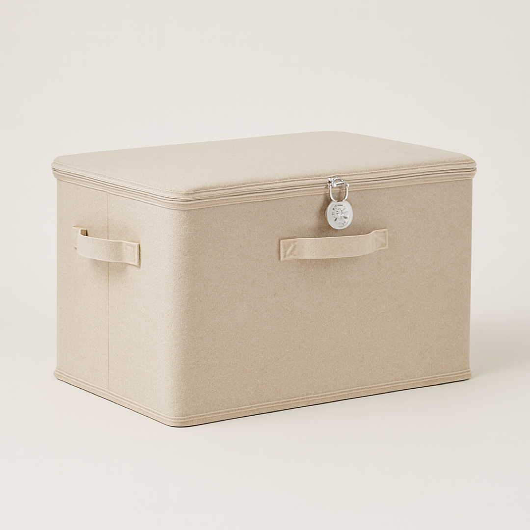 Secure Foldable Storage Box for Tidy Closets
