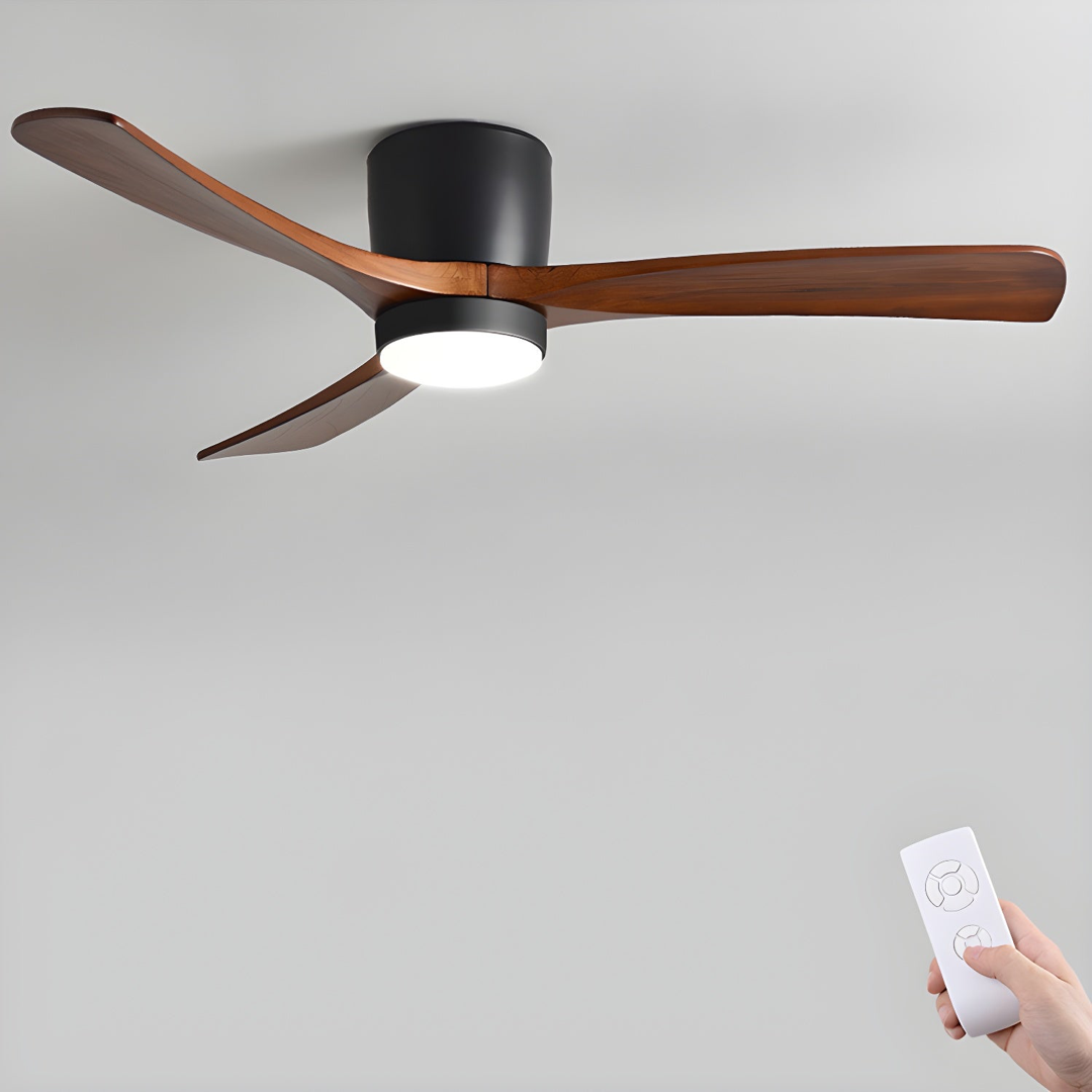 Wood Blade Ceiling Fan Light for Quiet Comfort