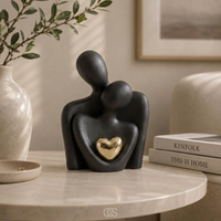 Ceramic Couple Figurine for Refined Spaces