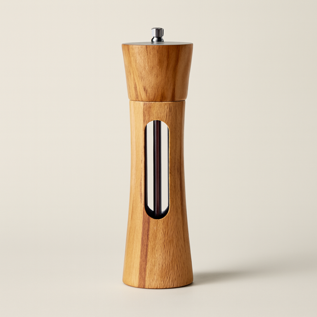 Oak Salt & Pepper Mills for Precise Seasoning