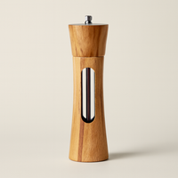 Oak Salt & Pepper Mills for Precise Seasoning