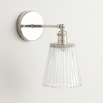 Ribbed Glass Wall Light for a Soft Glow