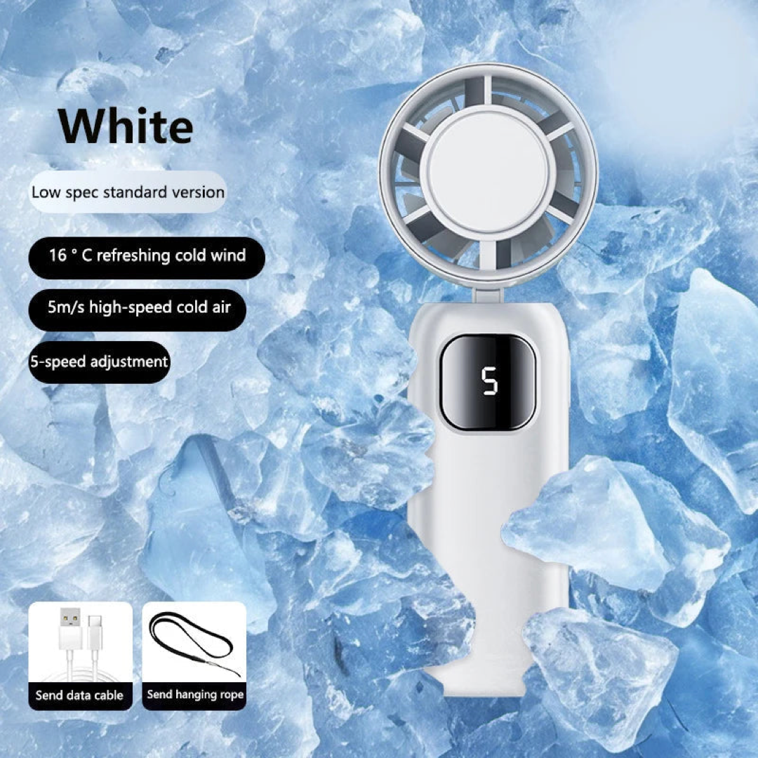 Portable Ice-Cooling Fan for Rapid Relief