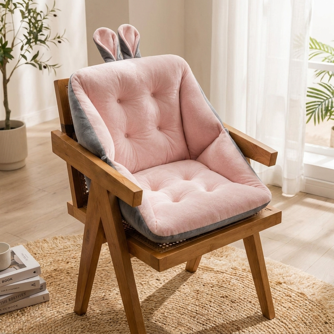 Contoured Memory Foam Seat Cushion with Velvet Cover