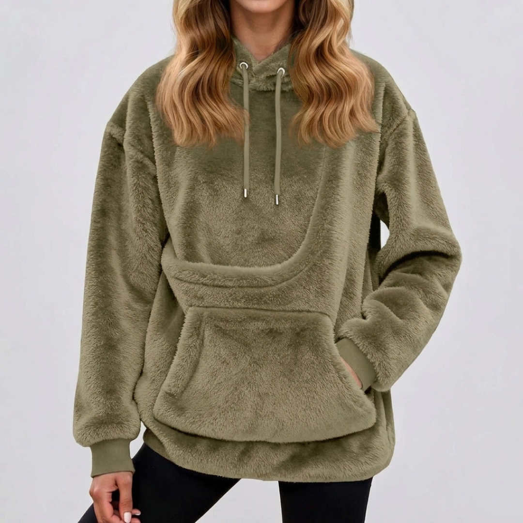 Pet Pocket Fleece Hoodie for Cozy Carrying