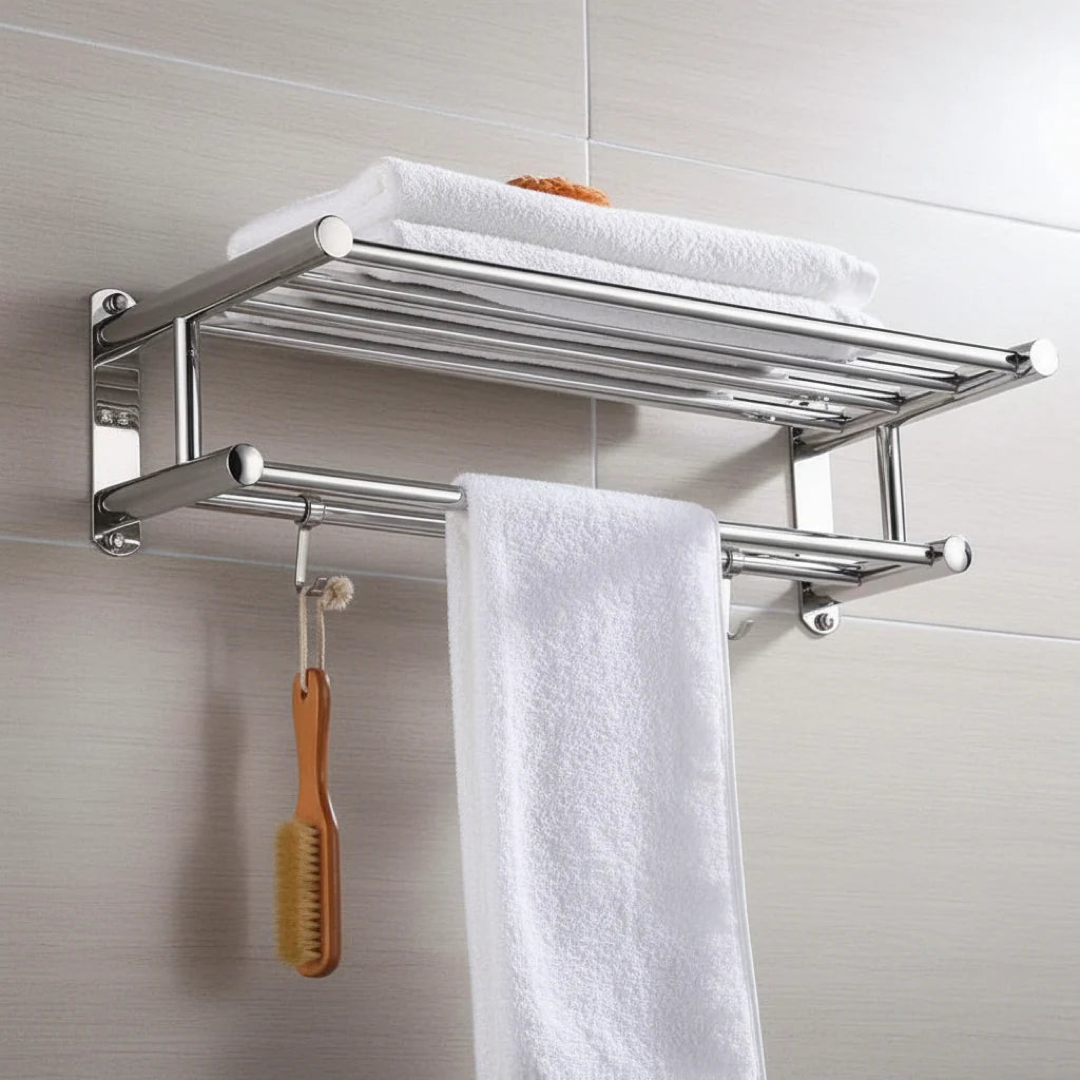 Stainless Steel Towel Rack for Tidy Bathrooms