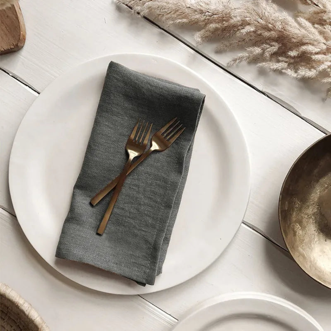 Flax Linen Napkin Set for Everyday Dining