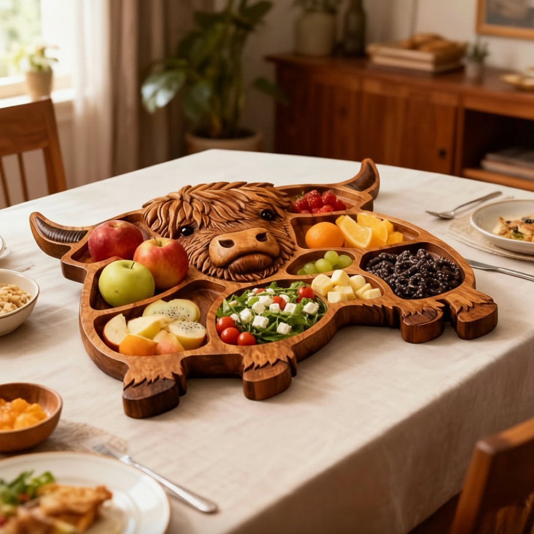 Farmhouse Cow Serving Board for Effortless Hosting