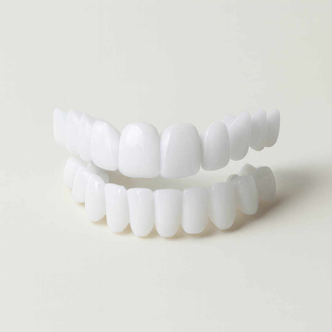 White Cosmetic Denture for a Brighter Smile