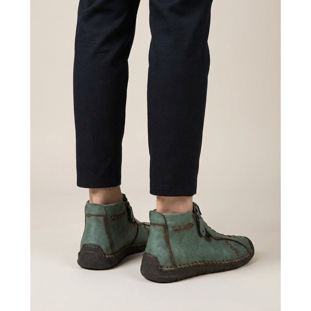 Men's Zip-Up PU Boots for Effortless Wear