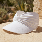 Ruched Travel Visor for Wide-Brim Sun Protection