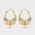 Floral Crescent Earrings for Effortless Style