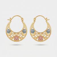 Floral Crescent Earrings for Effortless Style