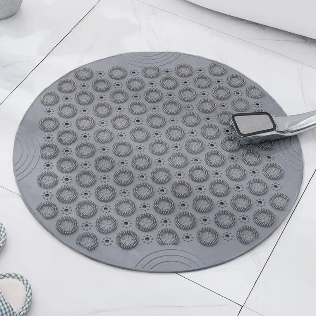 Round Non-Slip Bath Mat with Suction Cups