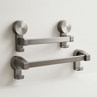 Double-Bar Towel Rack for Drill-Free Storage