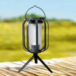 Dual-Flame Solar Lantern For Effortless Outdoor Glow