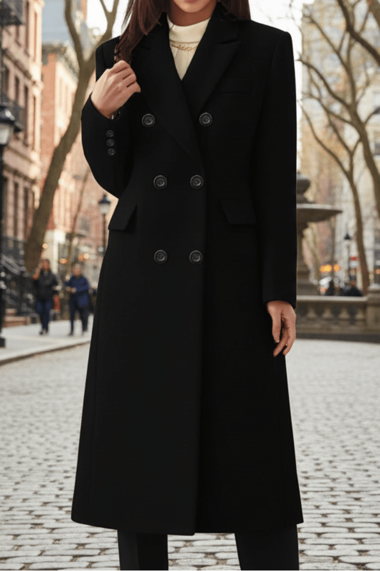 MONTÉRA – Women’s Long Wool Coat for Sophisticated Winter Styling