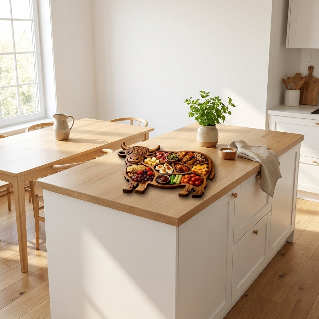 Farmhouse Cow Serving Board for Effortless Hosting