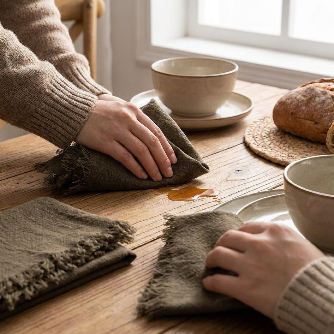 Rustic Fringe Napkin Set for Effortless Hosting