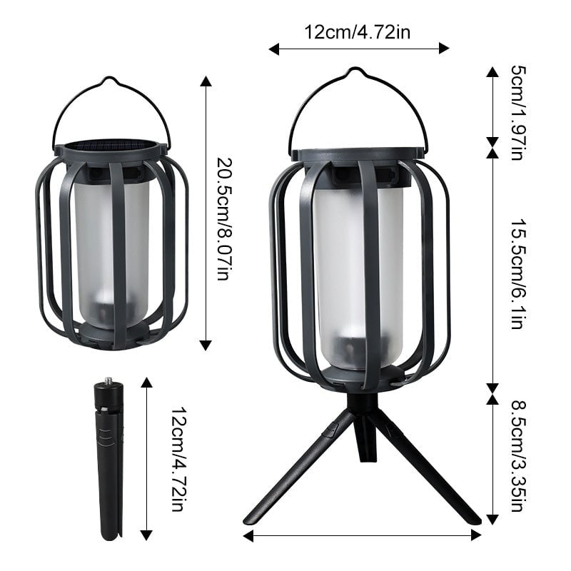 Dual-Flame Solar Lantern For Effortless Outdoor Glow