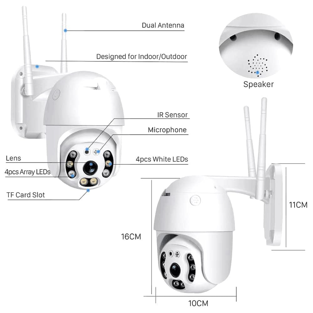 Outdoor WiFi Security Camera for Full-Angle Monitoring