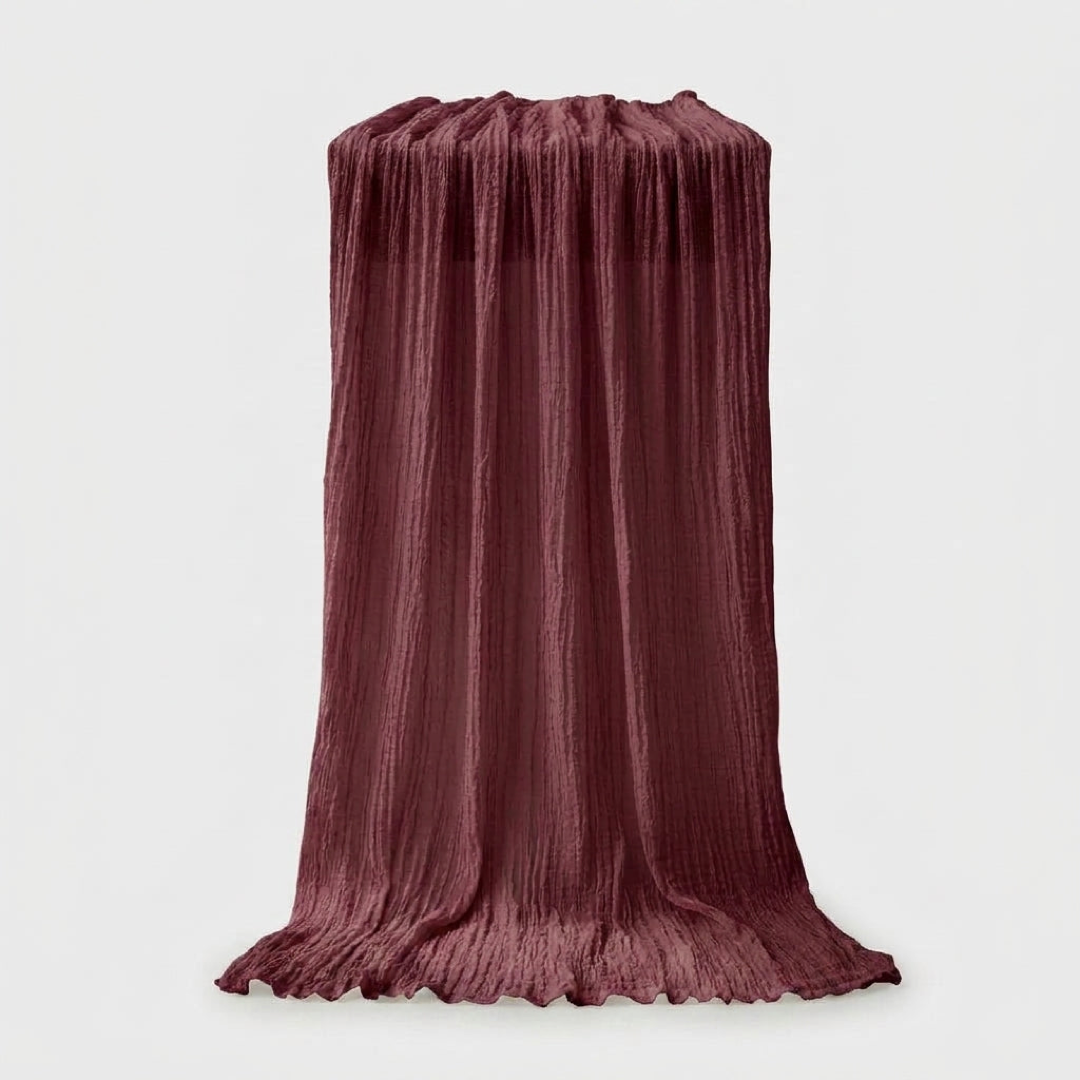 Flowing Gauze Table Runner for Effortless Elegance