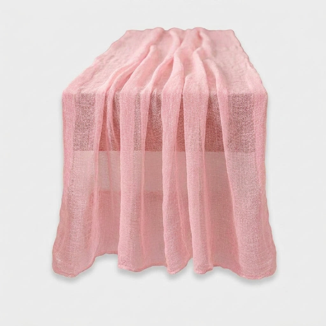 Cotton Gauze Table Runner for Effortless Elegance