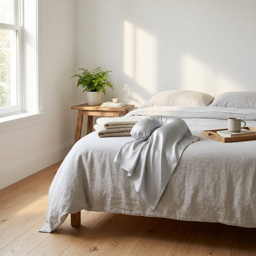 Cooling Satin Contour Pillowcase for Smoother Sleep