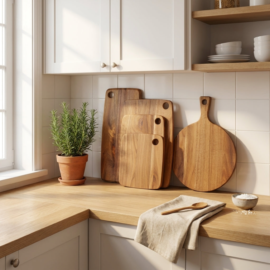 Reversible Acacia Board for Prep and Serving
