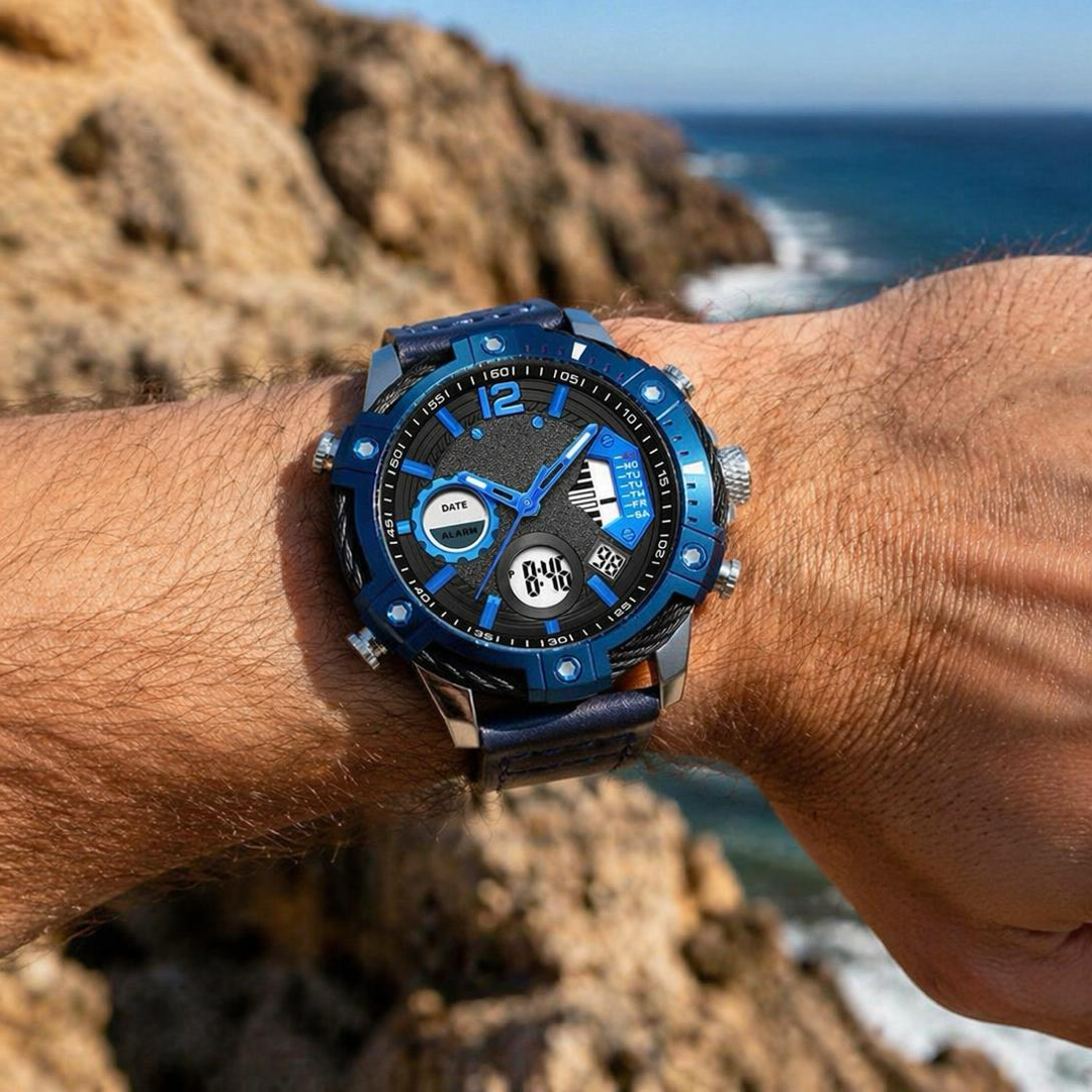 Analog-Digital Sports Watch for Everyday Reliability