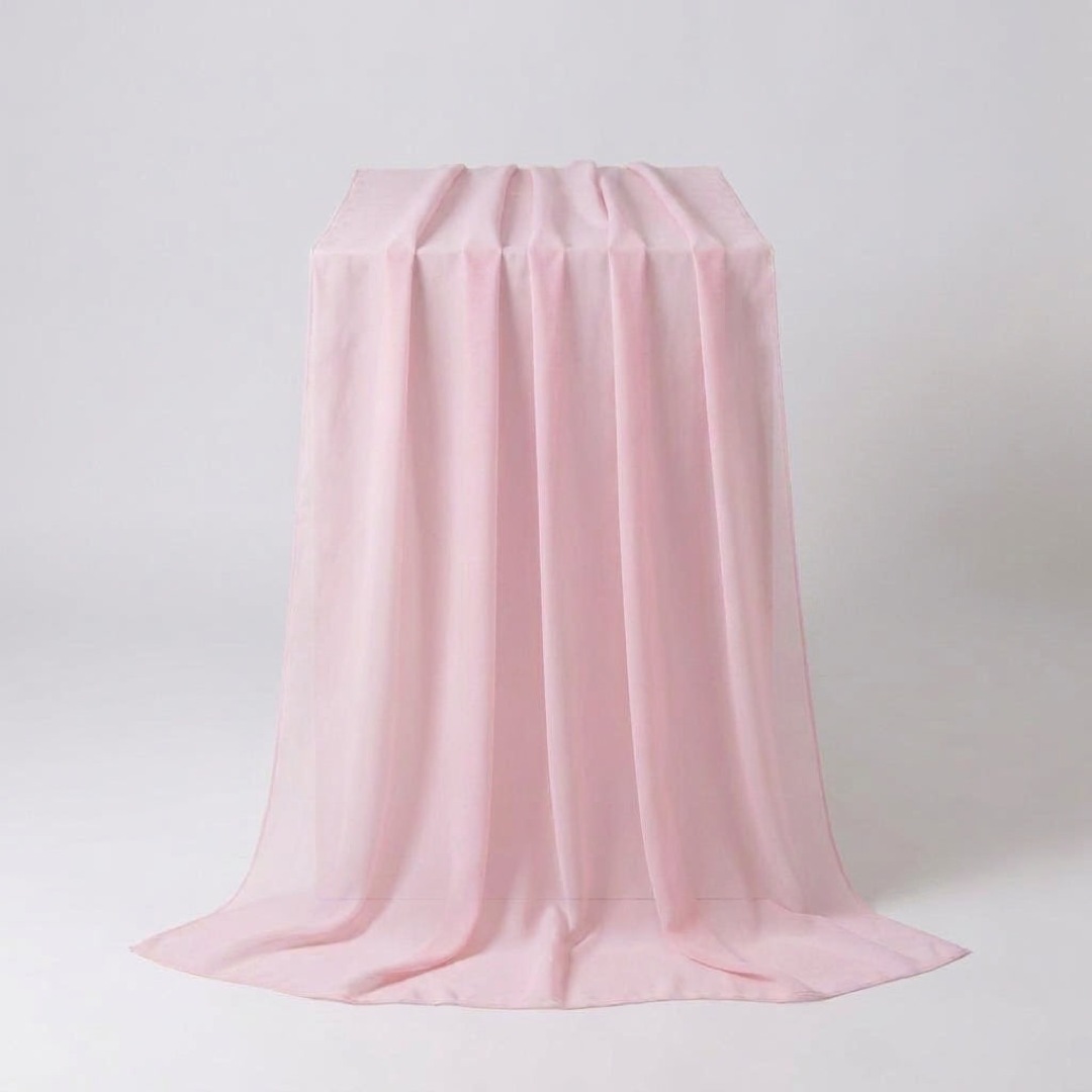 Sheer Chiffon Table Runner for Effortless Elegance