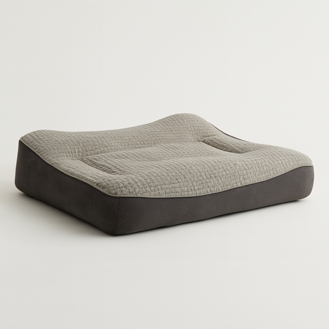 Spacious Bolster Dog Bed for Restful Sleep