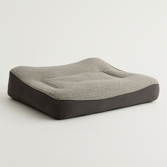 Spacious Bolster Dog Bed for Restful Sleep