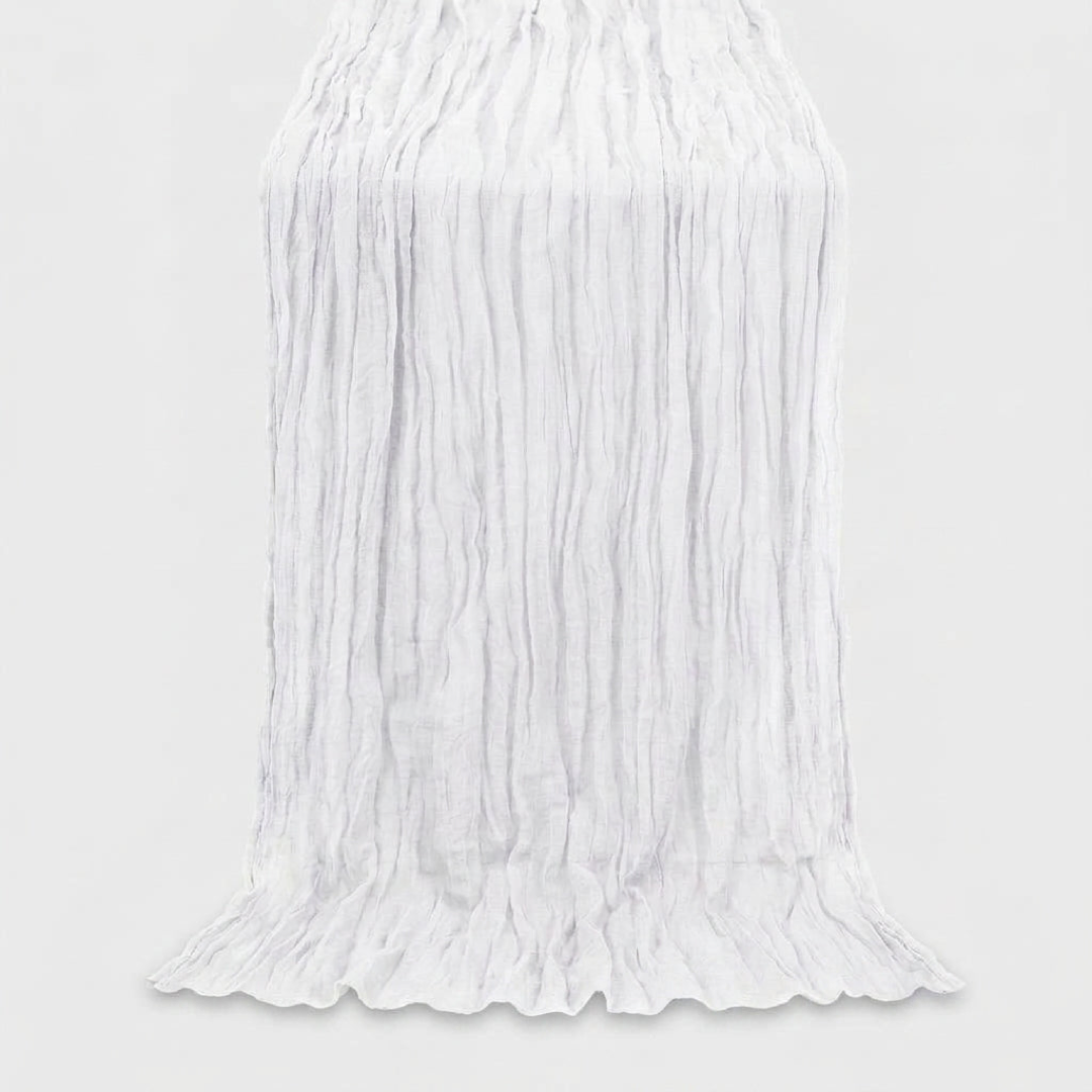 Lilac Gauze Table Runner for Effortless Elegance