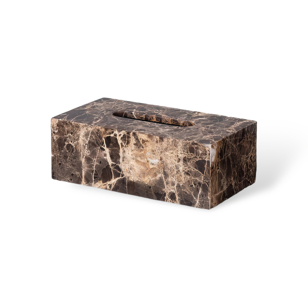 Dark Marble Vanity Set for Clutter-Free Countertops