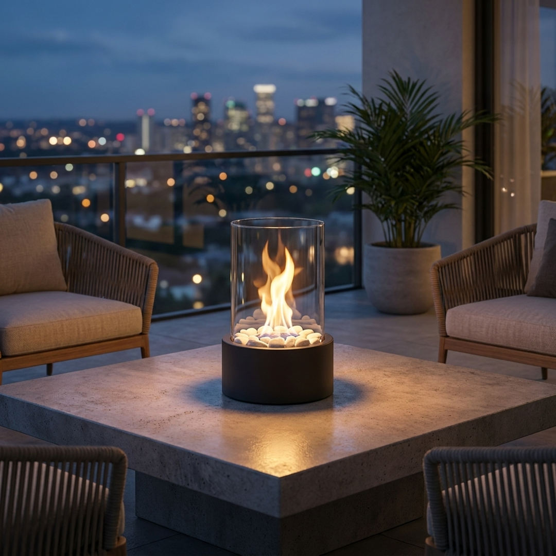 Smokeless Tabletop Fireplace For Cozy Gatherings