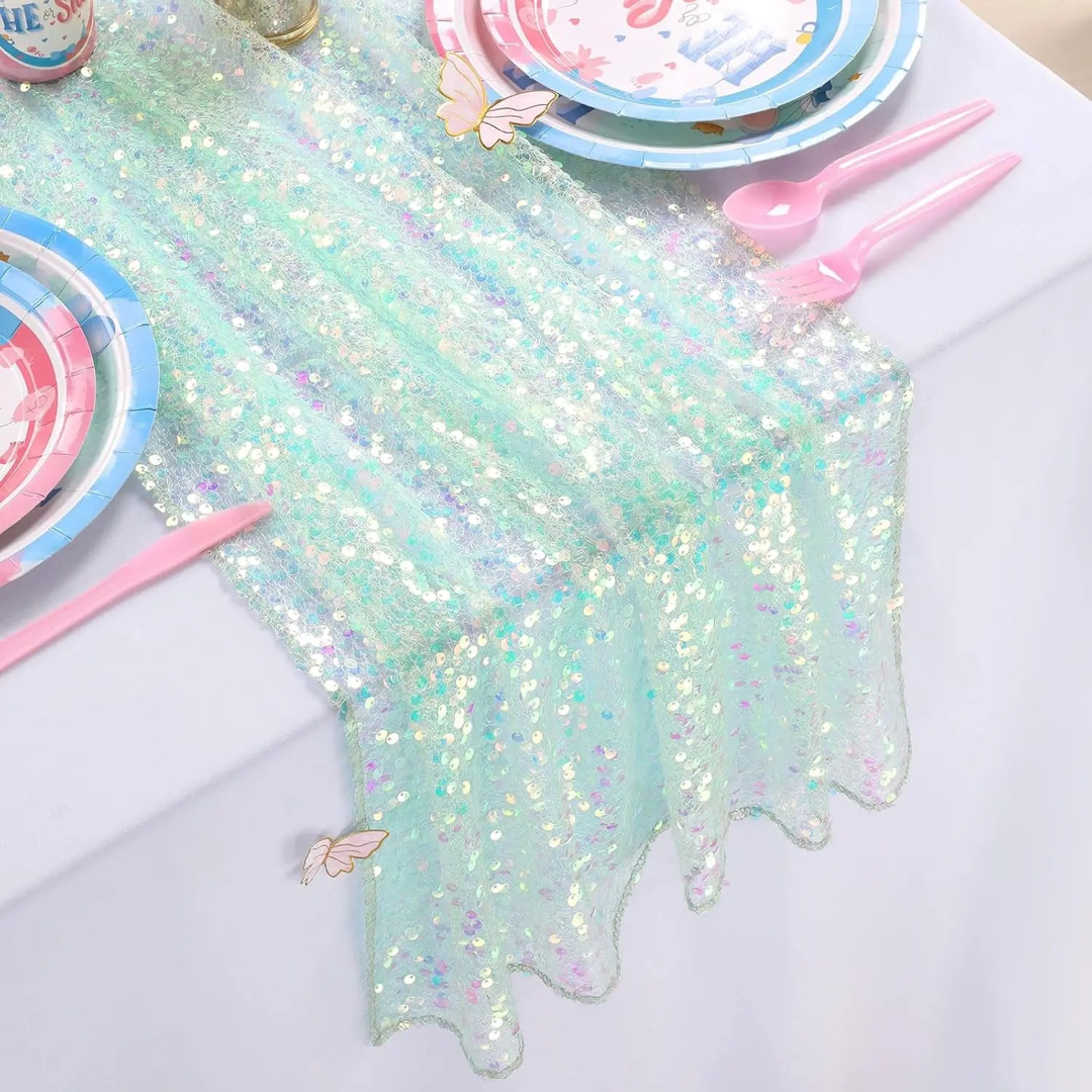Mermaid Shimmer Table Runner for Dazzling Decor