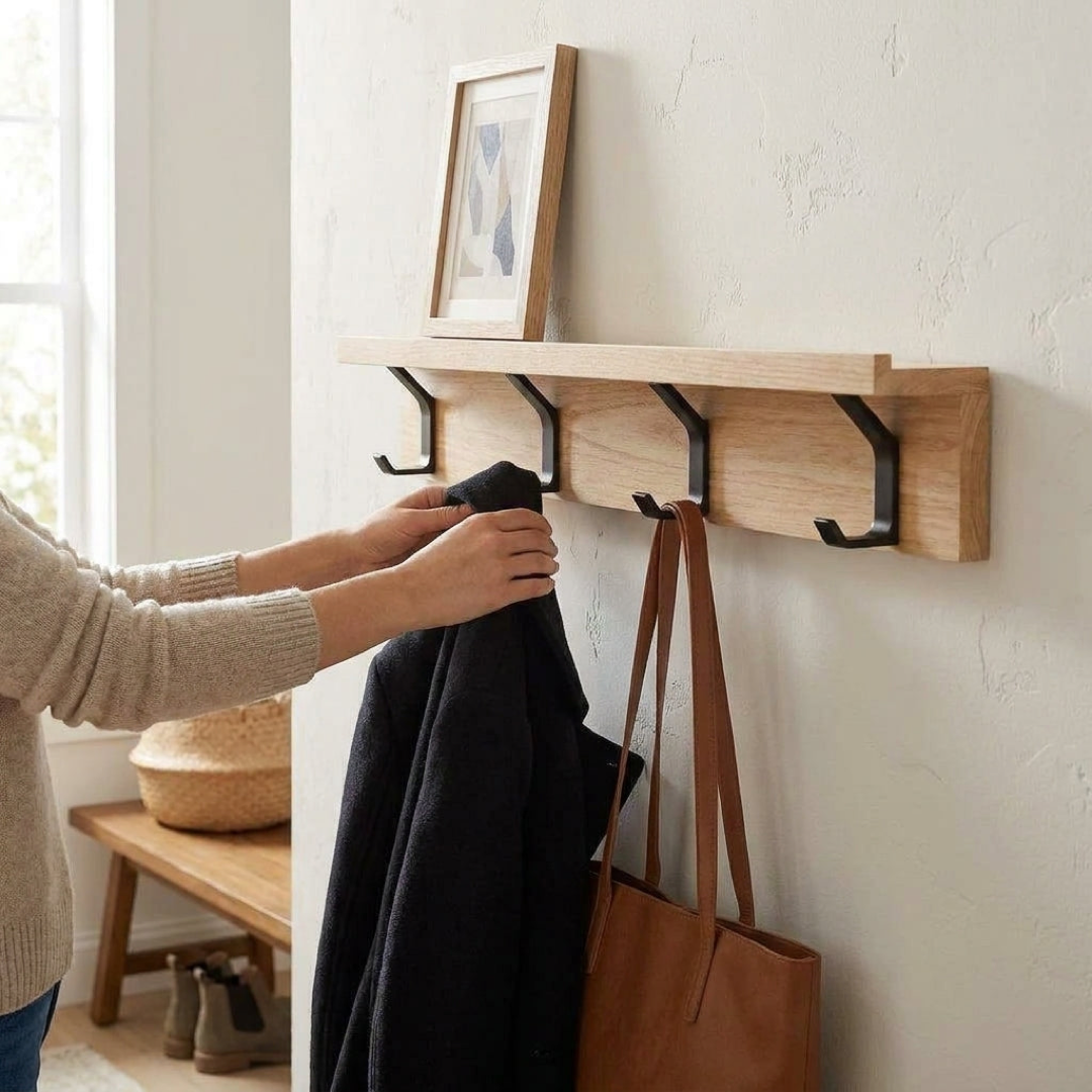 Adjustable Hook Coat Rack for Tidy Entryways
